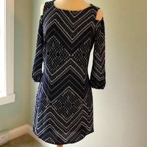 Cold shoulder patterned dress